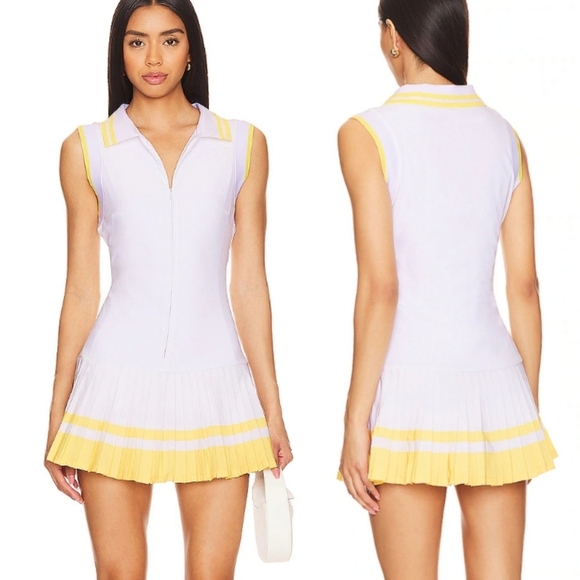 New!Beach Riot Bria Tennis Dress in White Sand. - Picture 1 of 16
